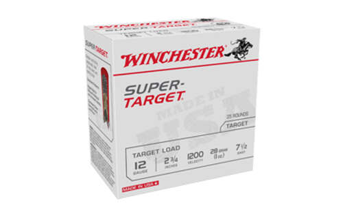 Ammunition Winchester Ammunition Super Target 12Gauge WIN SPR-TRGT 12GA 2-3/4" #7.5 25/250 • Model: Super Target